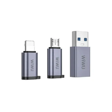 WiWU Concise 3 in 1 Adapter Pack Grey