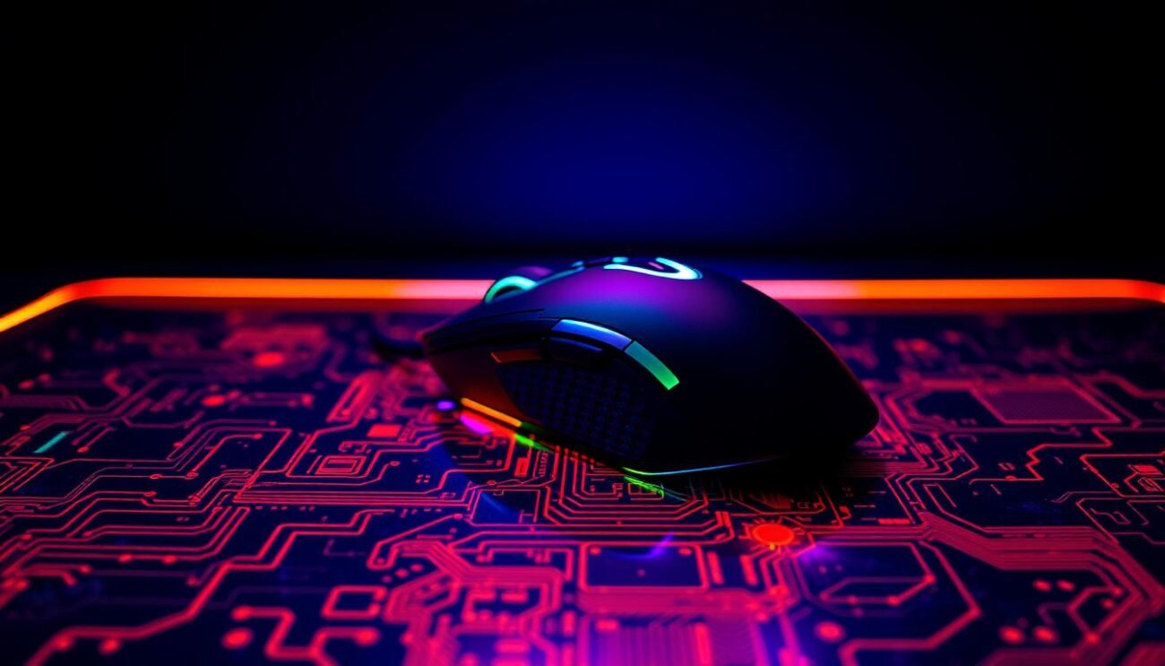 gaming mouse on a mousepad